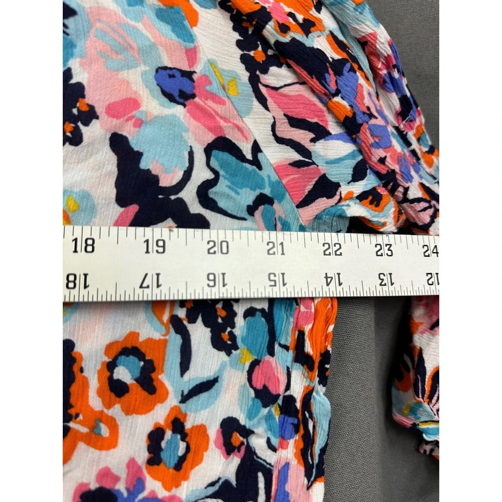 Anne Cole Floral Swim Cover Up XL/XXL Multicolor Ruffle Bell Sleeve ACSC509